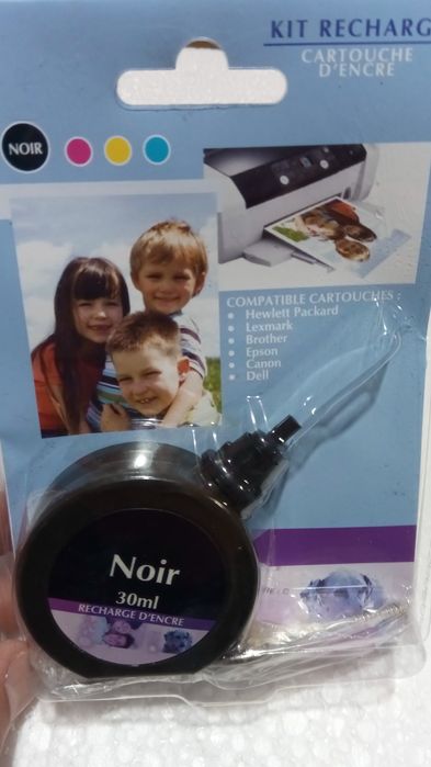 Tinta para encher tinteiros - cor preta - kit completo