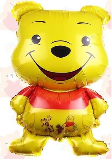 Balony Urodzinowe Kubuś Puchatek Liczba 3 urodziny Balon zestaw 6 szt