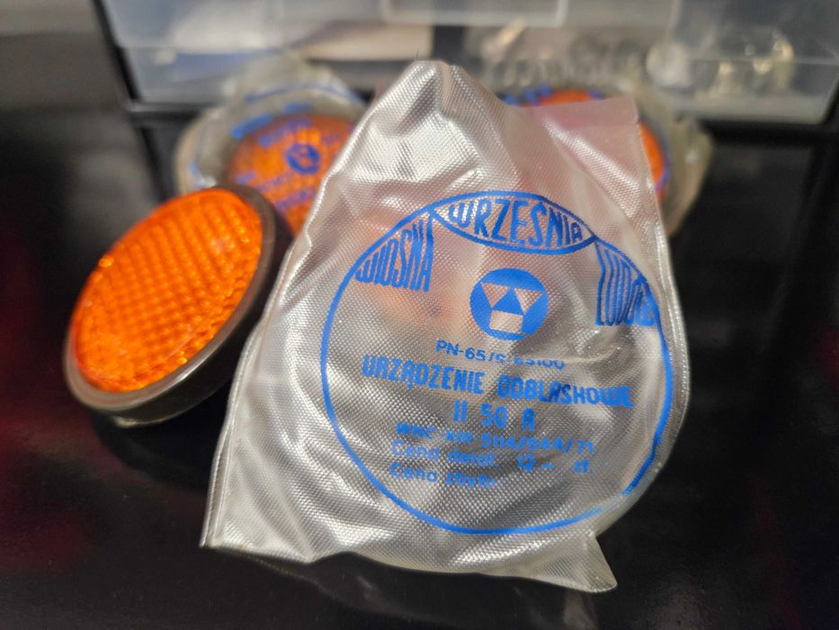 Nowe PRL ODBLASKI Września WSK SPORT DUDEK Export S2 Perkoz  Odblask