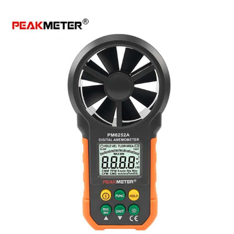 PEAKMETER PM6252A anemometr cyfrowy prędkość wiatru objętość powietrza