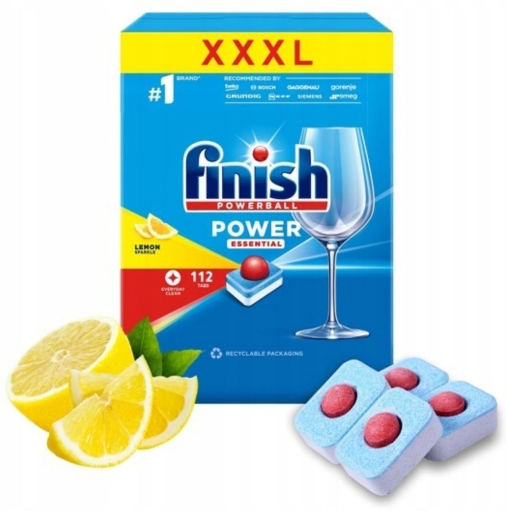 FINISH Tabletki do zmywarki Power Essential 112 szt. Lemon.