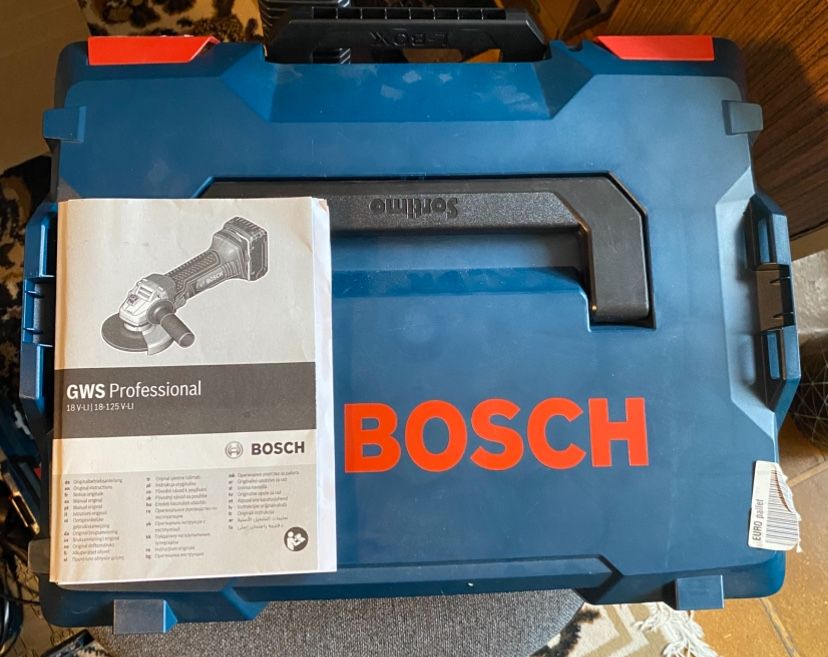 BOSCH Professional Szlifierka Kątowa GWS 18-125-V-LI + 2 Akumulatory