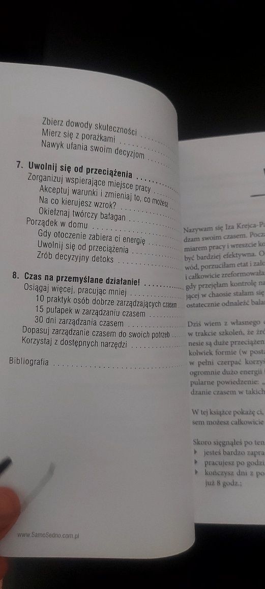 Elastyczne zarządzanie czasem, I. Krejca-Pawski