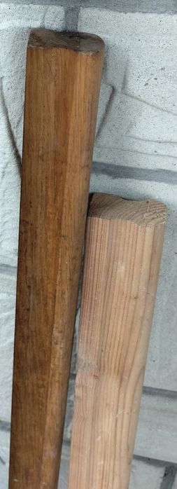 Poręcz dębowa omega (6,4x4,3cm) - w dwóch kawałkach 102 cm i 87 cm