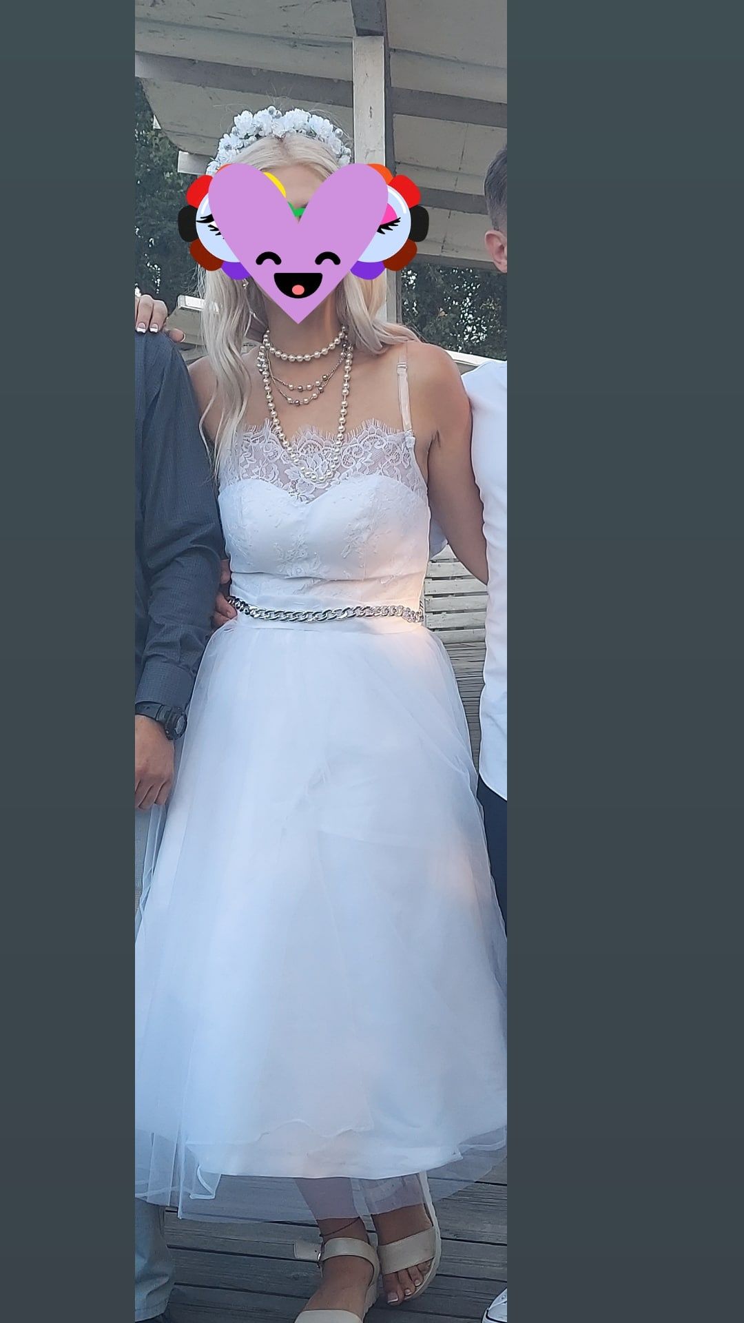 Весільне коротке плаття .
