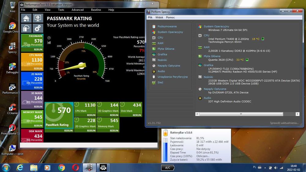 Laptop 16 HP Pavilion dv6 AMD Intel Pen duo 2x ATI HD WIN7 10 HDMI SSD