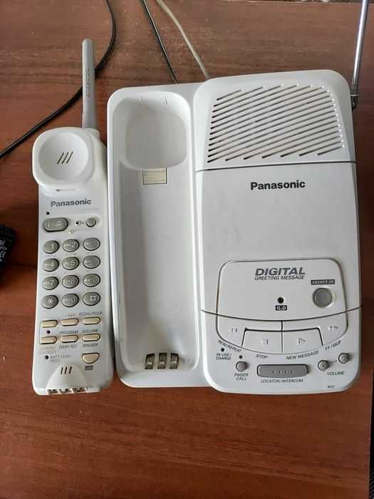 Рабочий радио телефон Panasonic с автоответчиком стационарный домашний