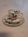 Stara Porcelanowa Filiżanka TRIO CHODZIEŻ lata70-80 XX w Czerwona Róża