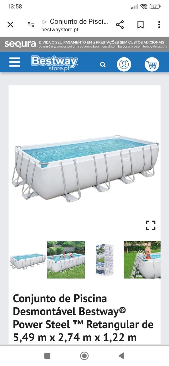 Piscina bestway power steel pool