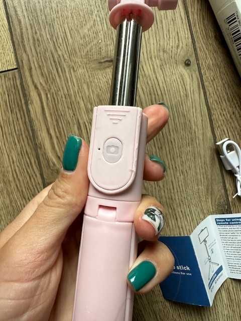 statyw do telefonu z latarką uchwyt na palce do selfie