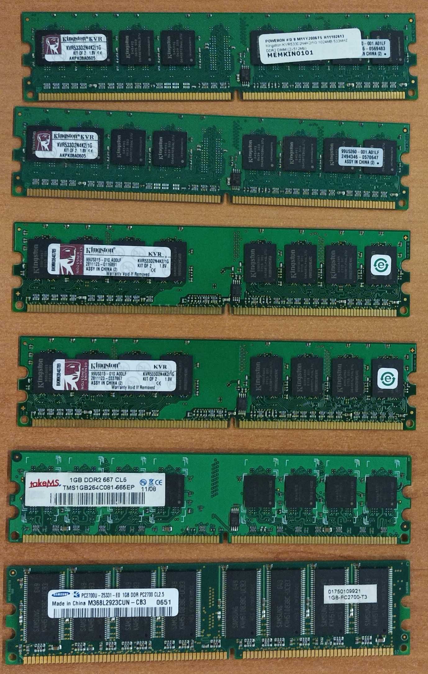 vendo memórias PC desktop DDR DDR2 e DDR3
