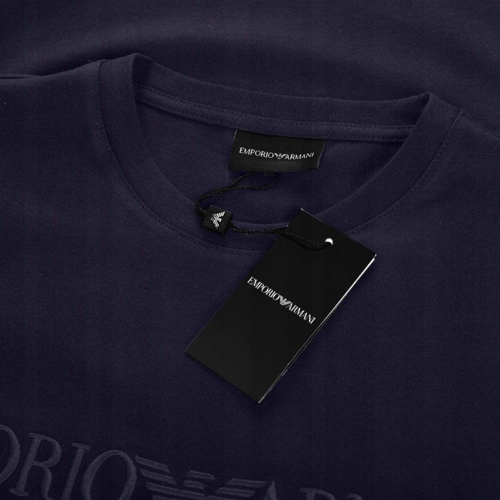 Emporio Armani T-Shirt Haftowane Logo Granat R. M