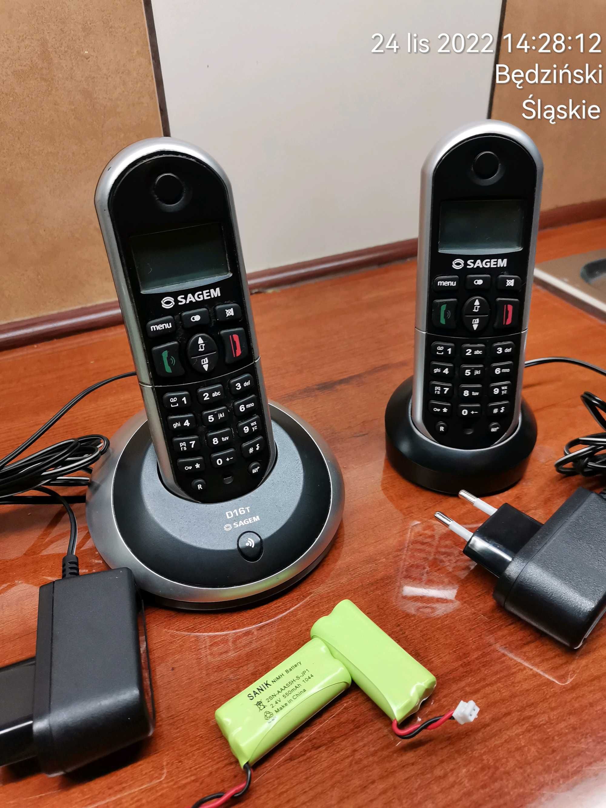 Telefon stacjonarny baza plus 1 słuchawka