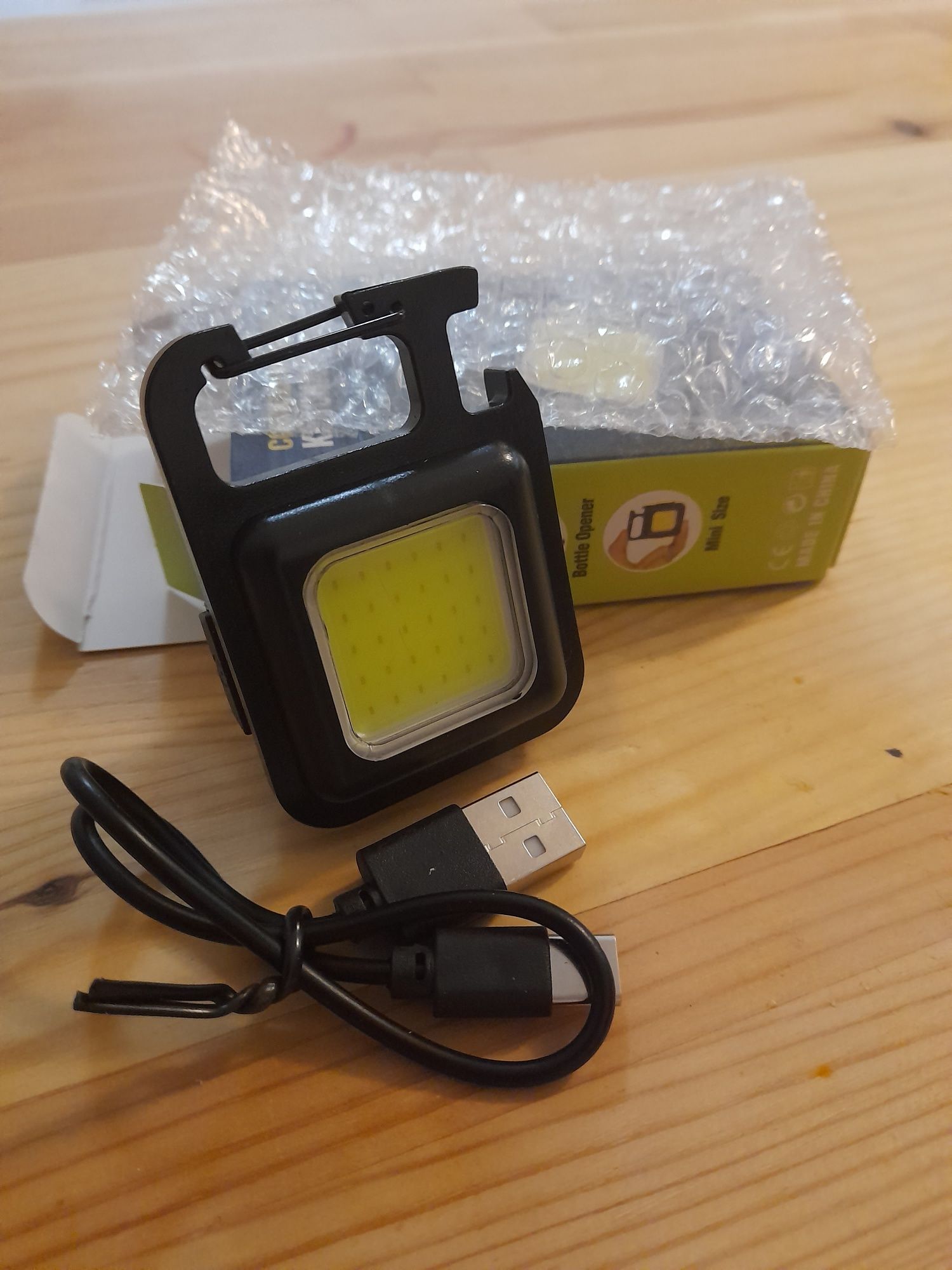 Latarka mini COB LED AKU