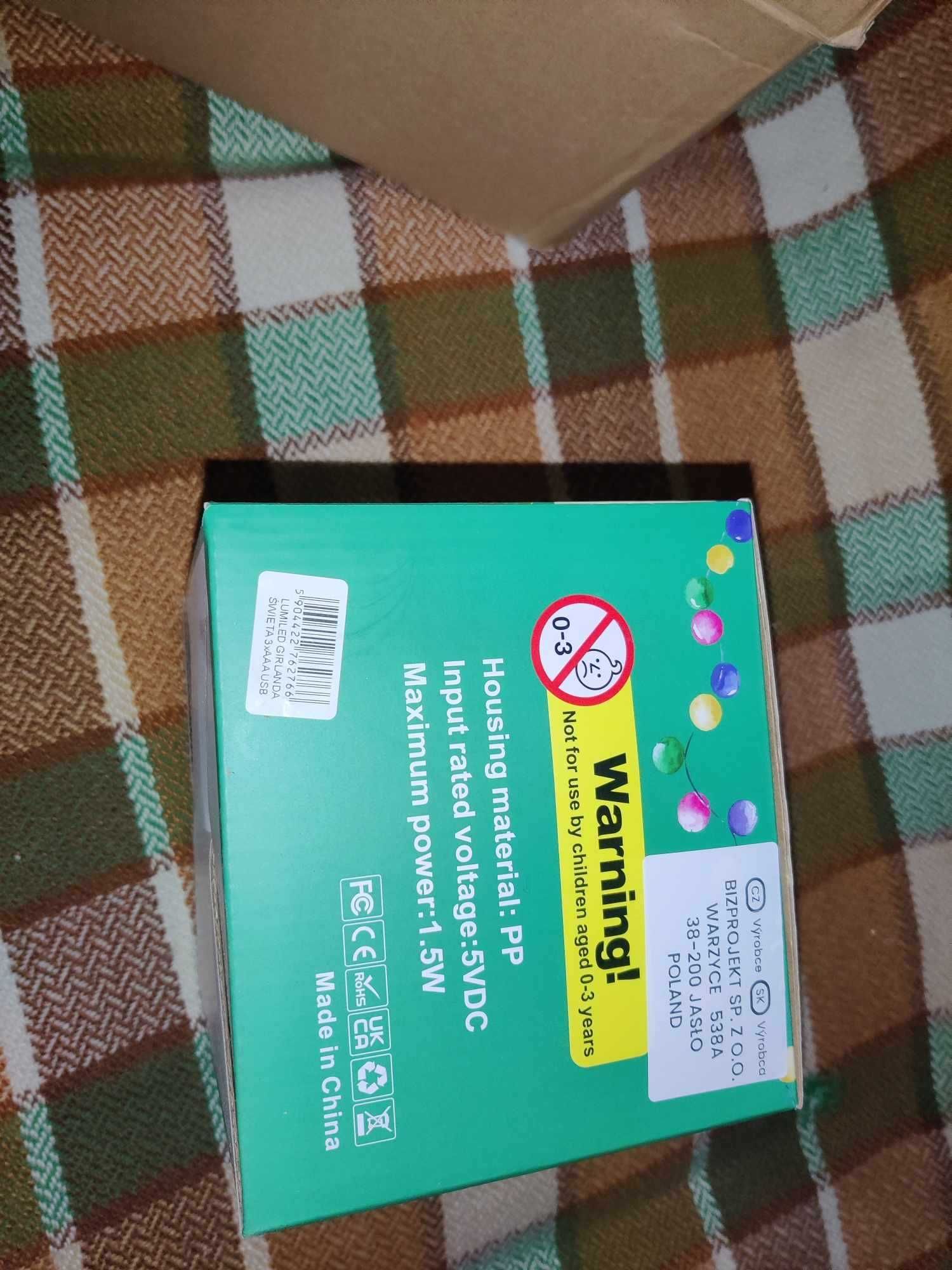 Girlanda świąteczna Lumiled 8x LED bateryjna dekoracyjna bałwanki