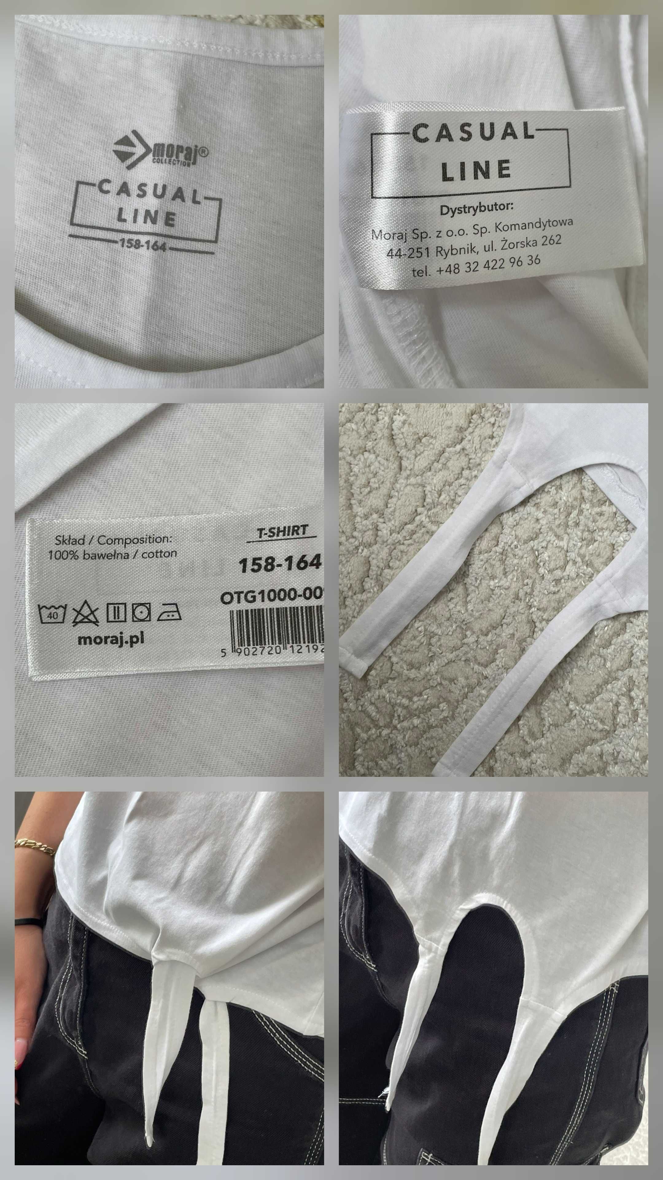 Bluzka koszulka t-shirt z bawełny Moraj Collection rozm. 158-164 XXS-S