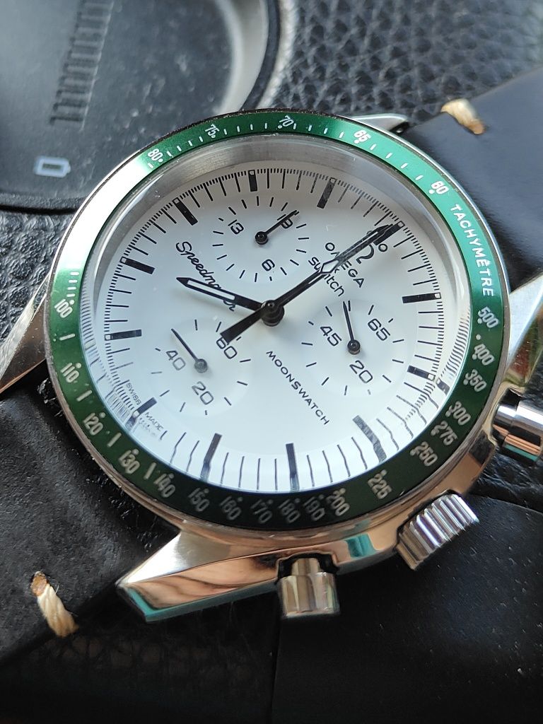 Zegarek Omega Swatch Speedmaster Moonswatch mod stalowy