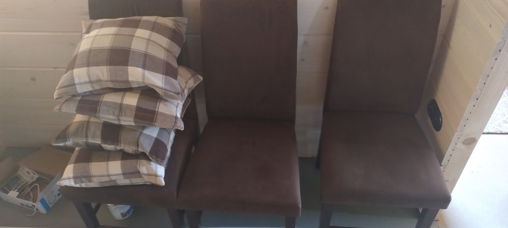 Krzesła drewniane brązowe 6 sztuk