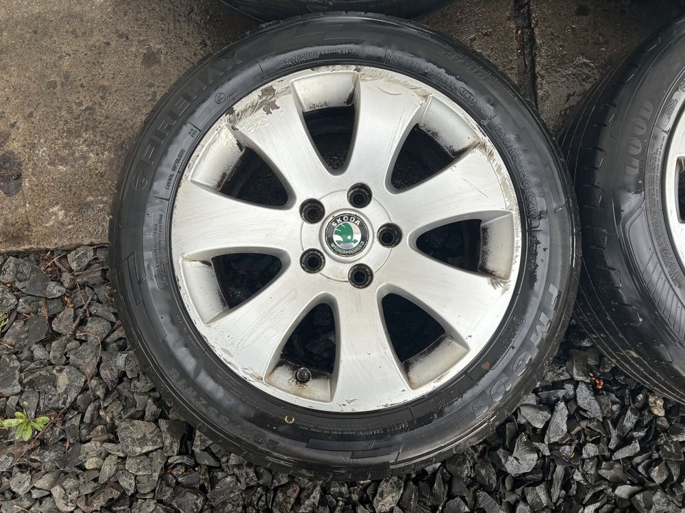 Диски VW Skoda R16 205/55 5*112 цо 57.1 титани колеса