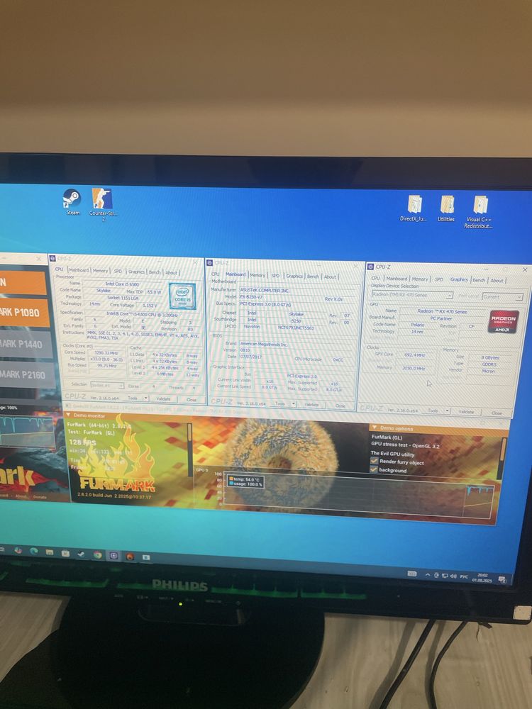 Ігровий компютер core i5 6500/ RX470 8GB/ DDR4 16gb/ ssd240gb+hdd512
