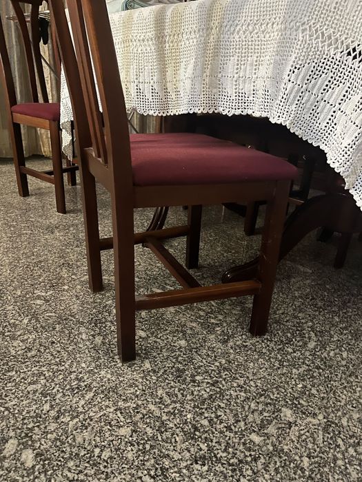 Conjunto moveis sala mesa cadeiras comoda