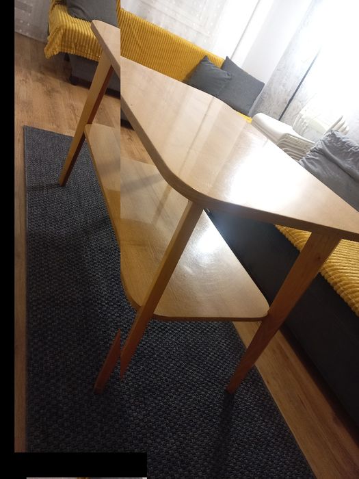 Stolik wysoki połysk ława PRL lata 60-te