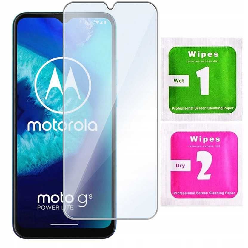 Etui Case Flip Clear View do Motorola Moto G8 Power Lite + Szkło