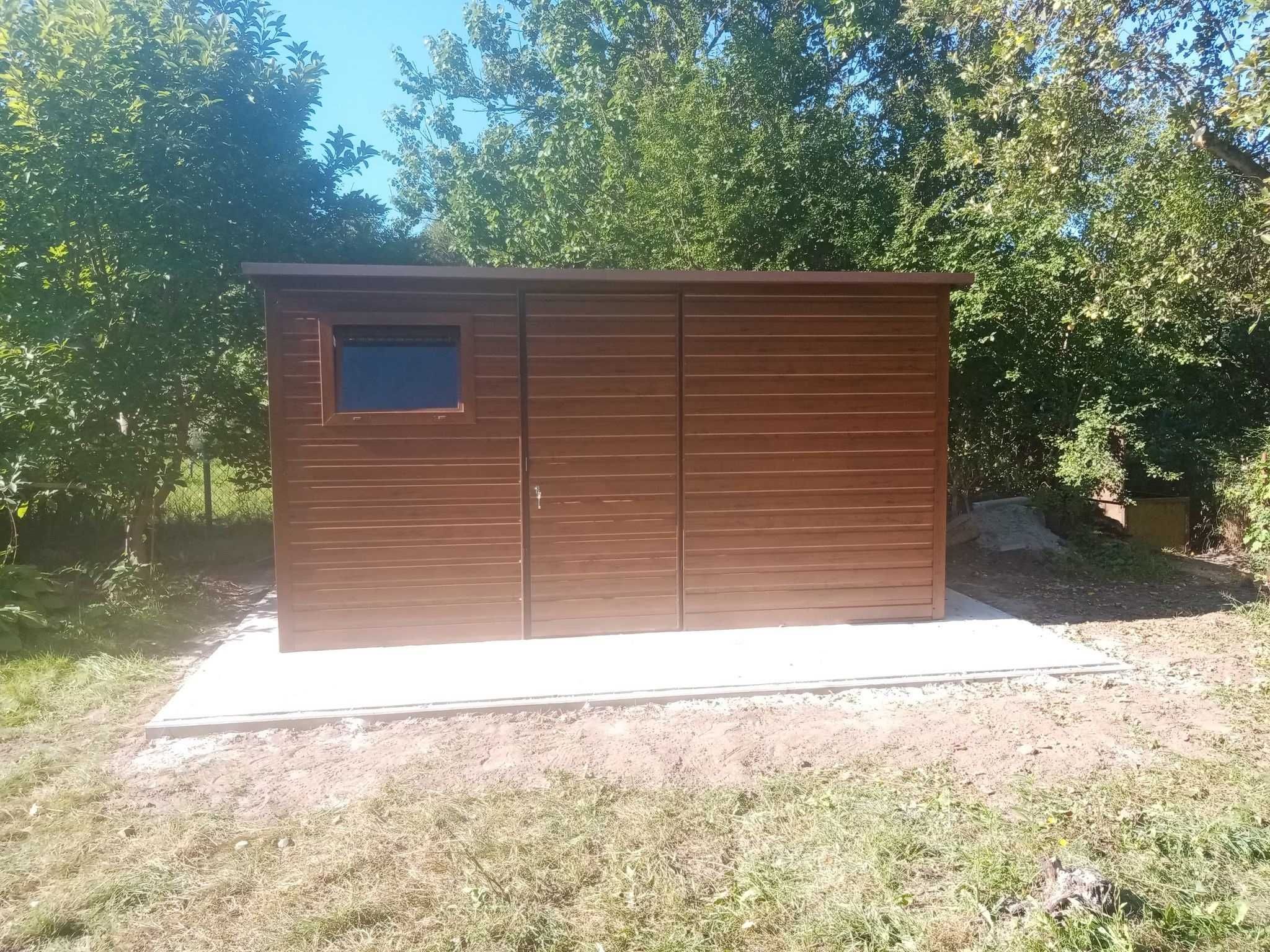 Domek ogrodowy blaszany narzędziowy 3x3 na wymiar PRODUCENT (144)