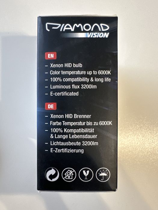Lâmpadas Xenon Diamond Vision D1S 6000K – Luz Branca Potente (Par 35W)