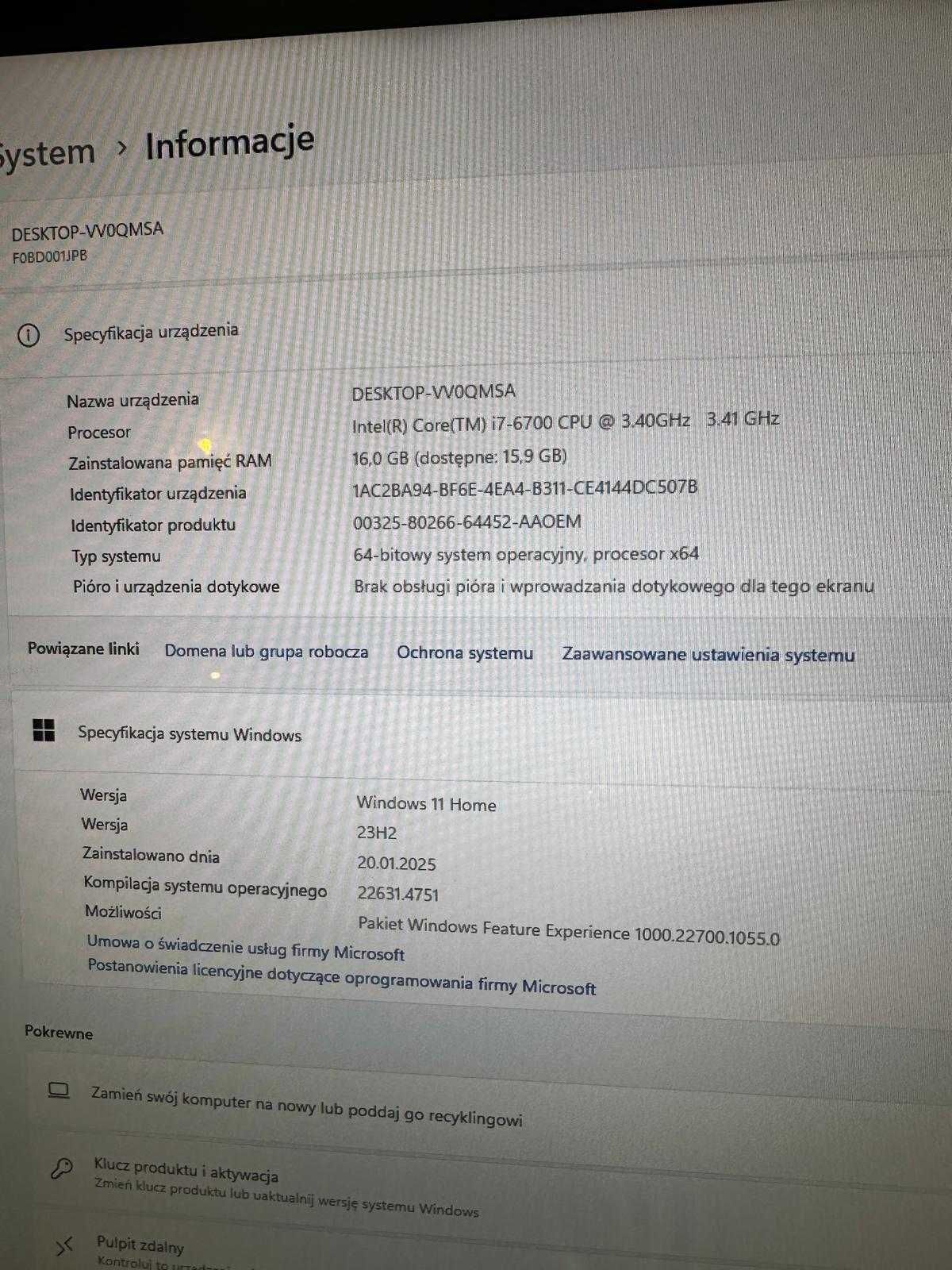 Komputer stacjonarny All in one Lenovo IdeaCentre AiO 700-27