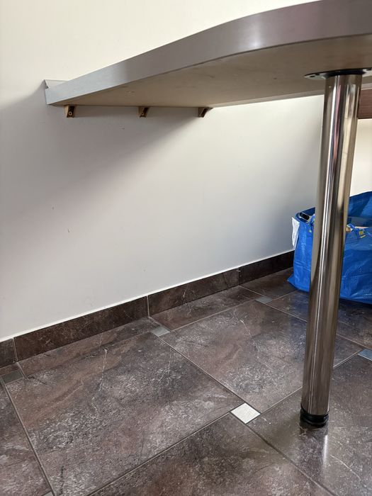 Stolik stół kuchenny, przykrecany do scianny szary