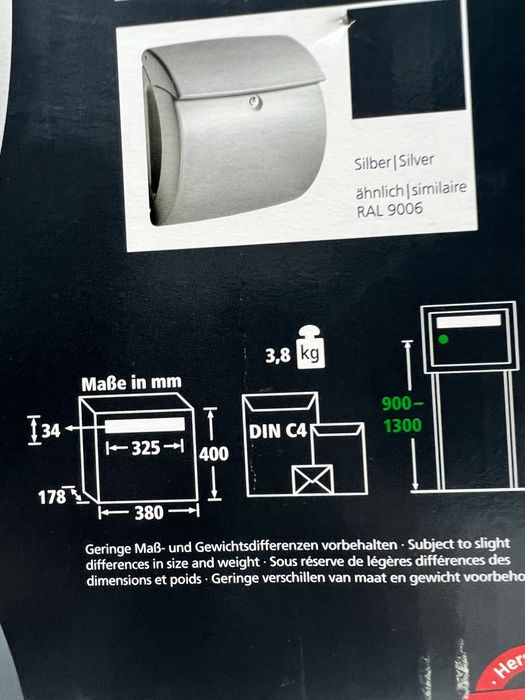 Skrzynka pocztowa Burg Wächter 12800 KIEL 886 W