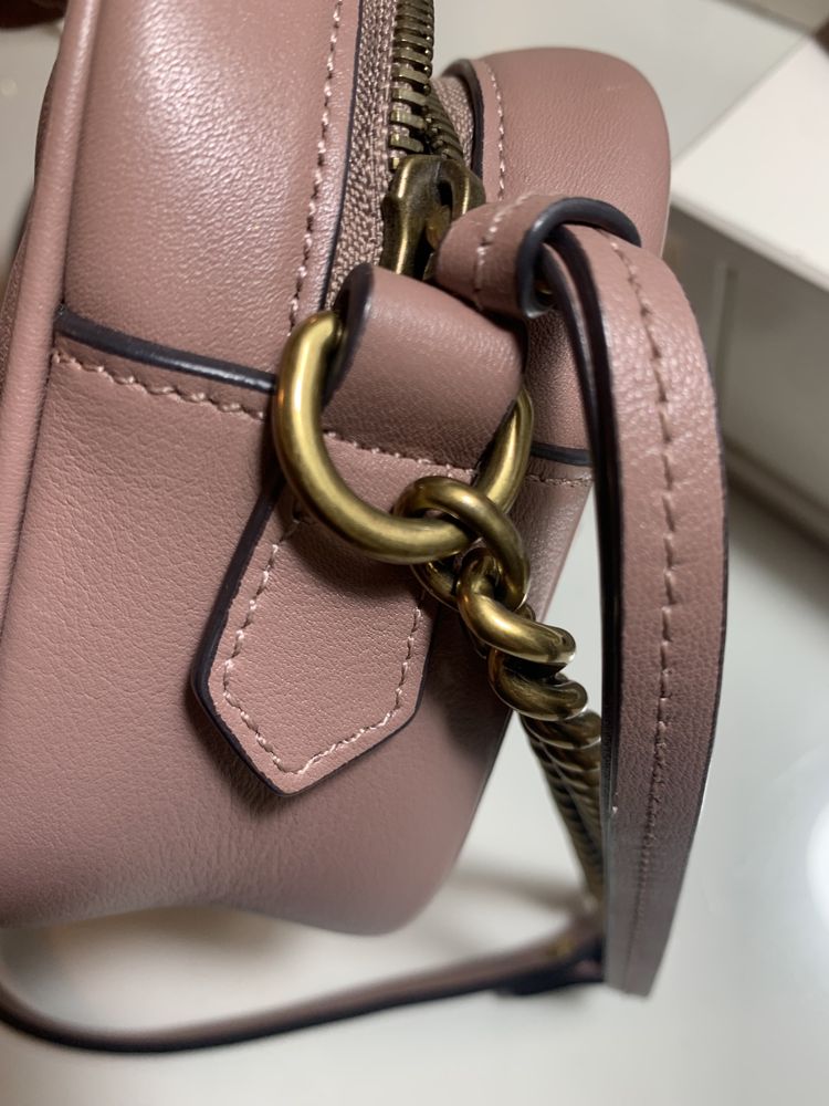 Torebka Gucci Marmont /dusty pink - mini  oryginalna