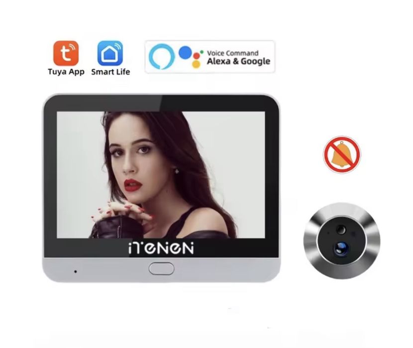 Wizjer do drzwi domowy WiFi 3MP TUYA
