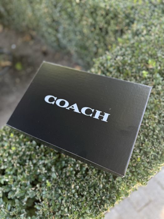 Сумка Coach мужская барсетка Коач черная кожная месенджер Коуч барсетк