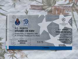 Bilhete FC Porto D. Kiev 1995 liga dos campeões
