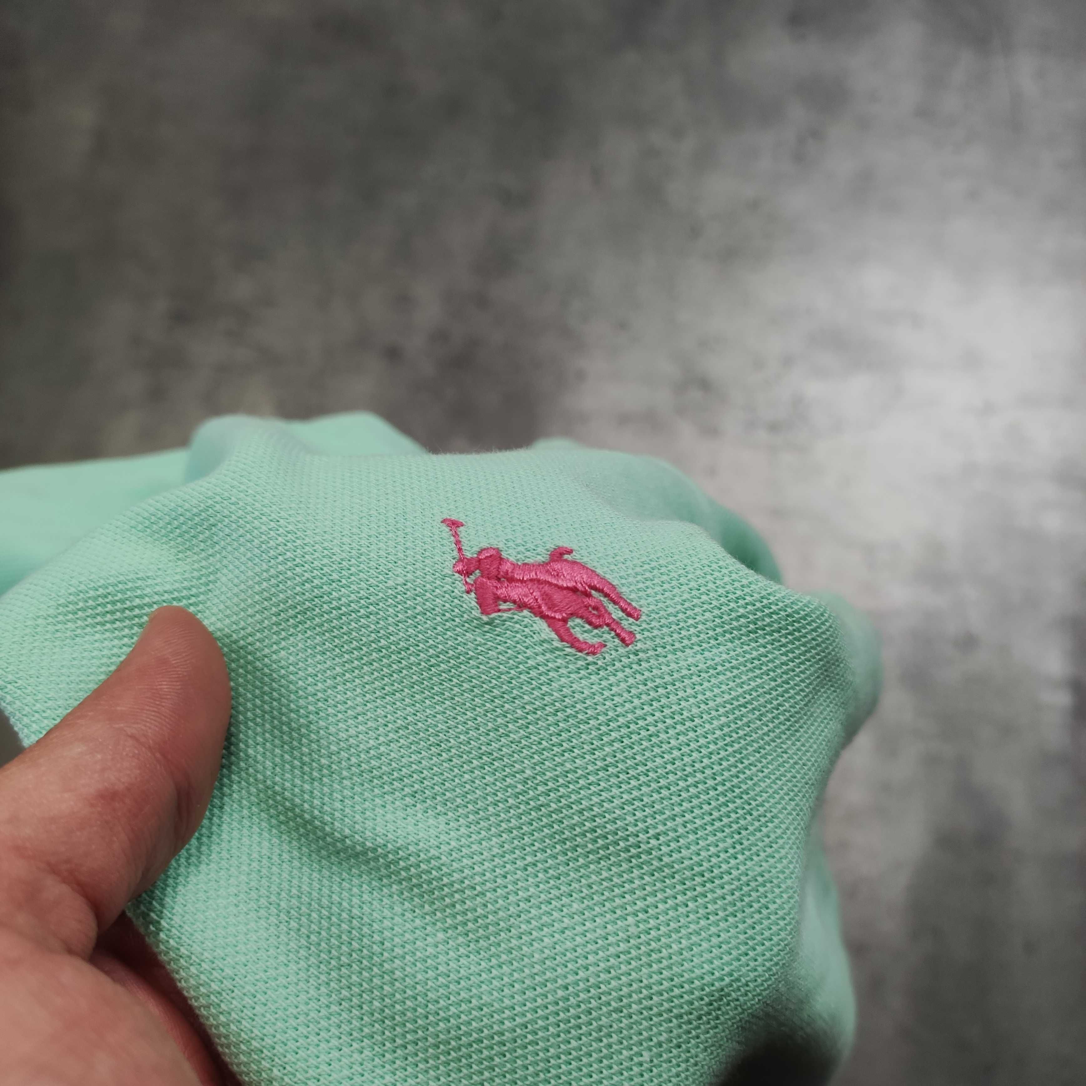 MĘSKA Koszulka Polo Elegancka PREMIUM Miętowa Polo Ralph Lauren Konik