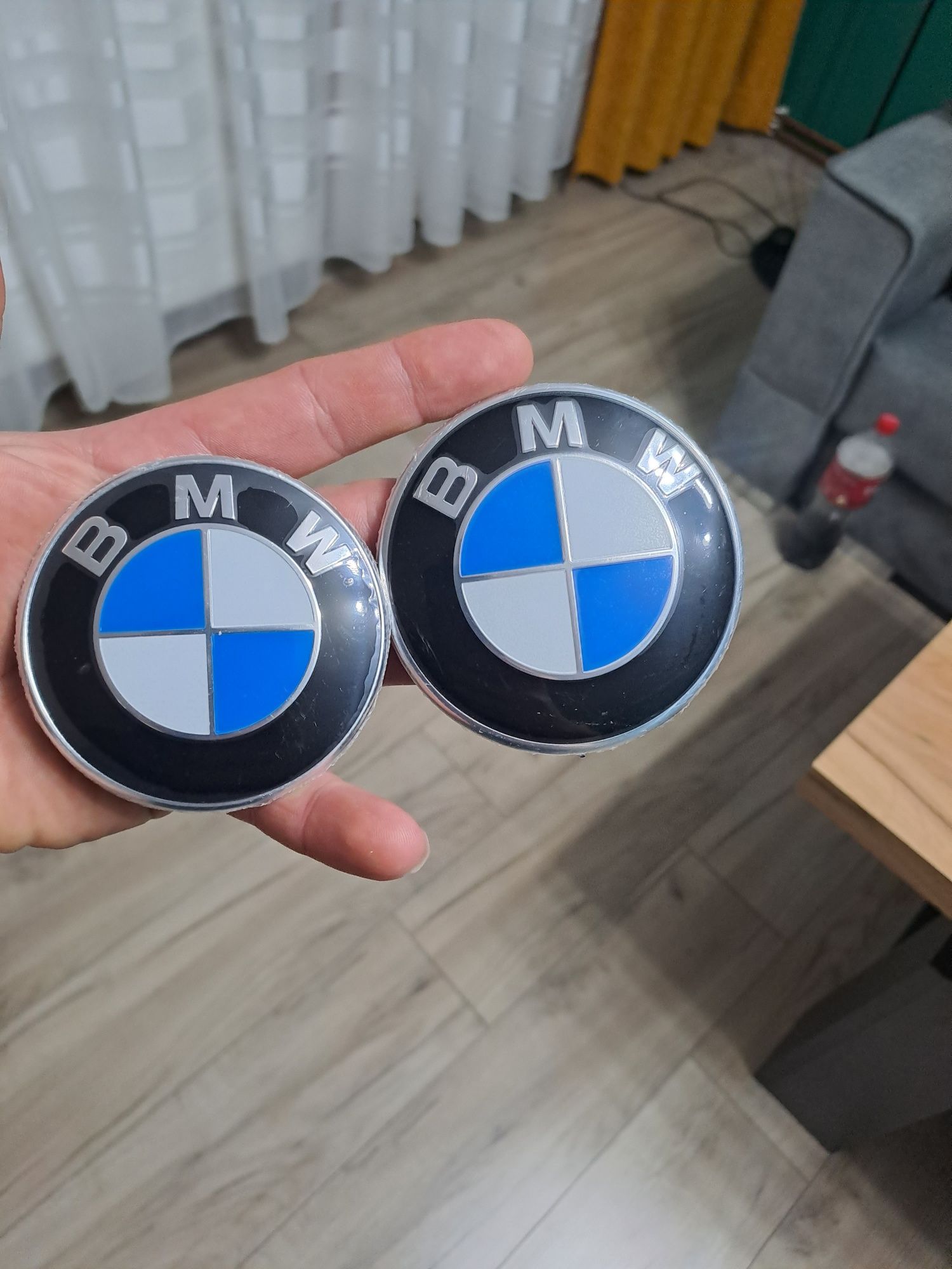 Emblematy znaczek BMW 82mm, 74mm komplet przód + tył E46, E39