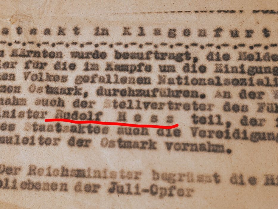 Militaria de Trincheira press foto Rudolf Hess