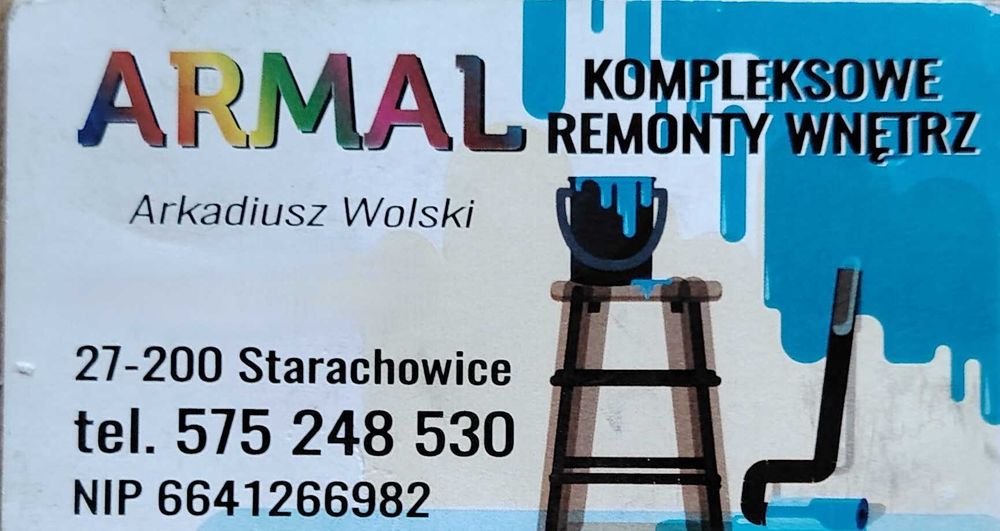 Remonty i wykończenia wnętrz Firma Remontowo- Budowlana  ARMAL