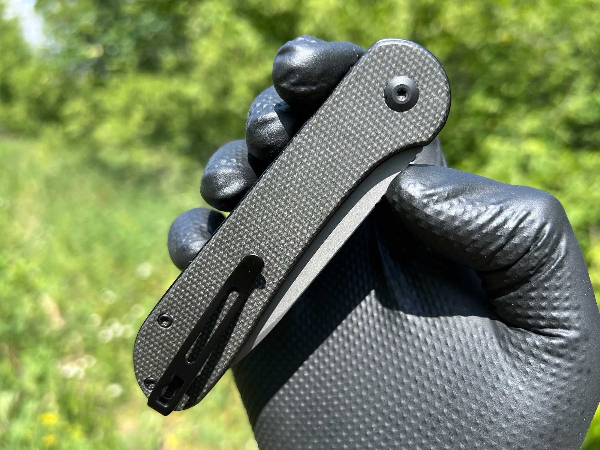 Складний ніж CIVIVI Elementum Button Lock Dark Green Micarta