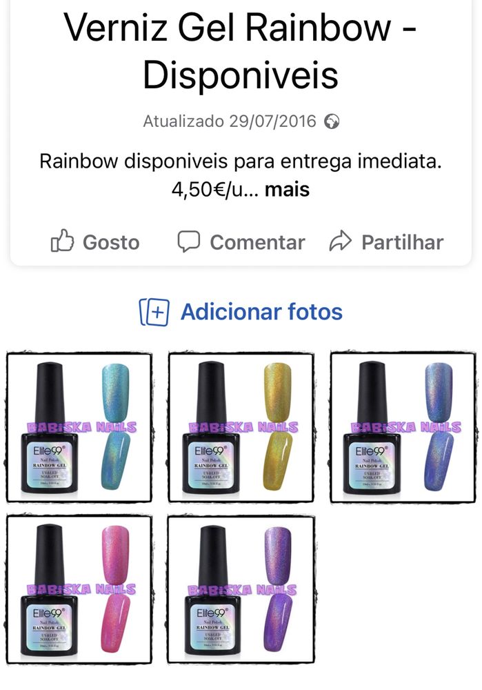 Verniz Gel promoção (Térmicos, Glitter, Metálicos, Color)