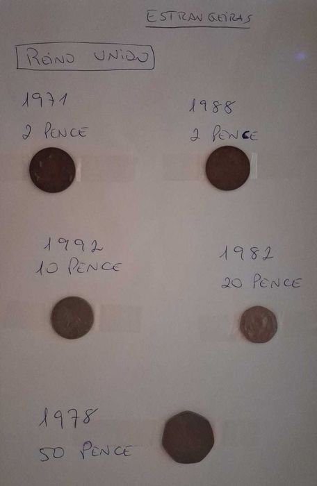 Moedas Antigas - Estrangeiras - Vários Países - Vários Anos