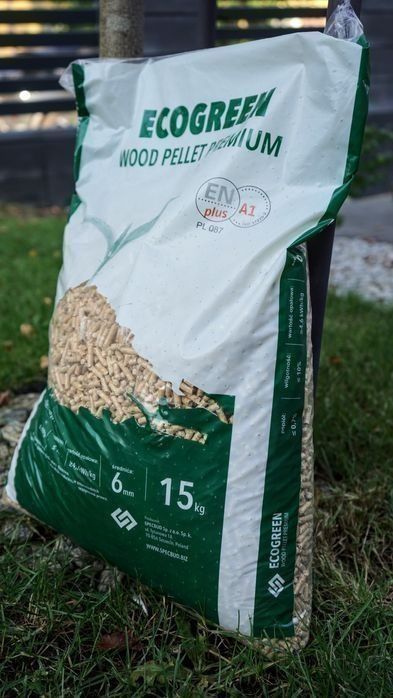 Pellet ECO GREEN jasny, first class 975kg Stargard