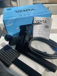 Змішувач для ванни чорний нержавіюча сталь VENTA VC302KB Чехія