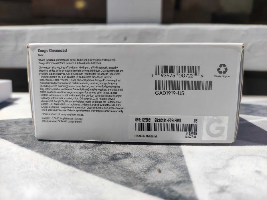 Google Chromecast 4K with Google TV