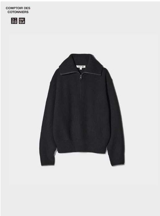 Светр з молнією з вовни преміум якості Uniqlo XS