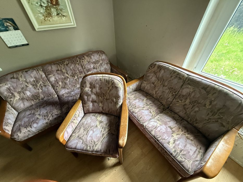 Komplet mebli salonowych drewno WYPRZEDAŻ