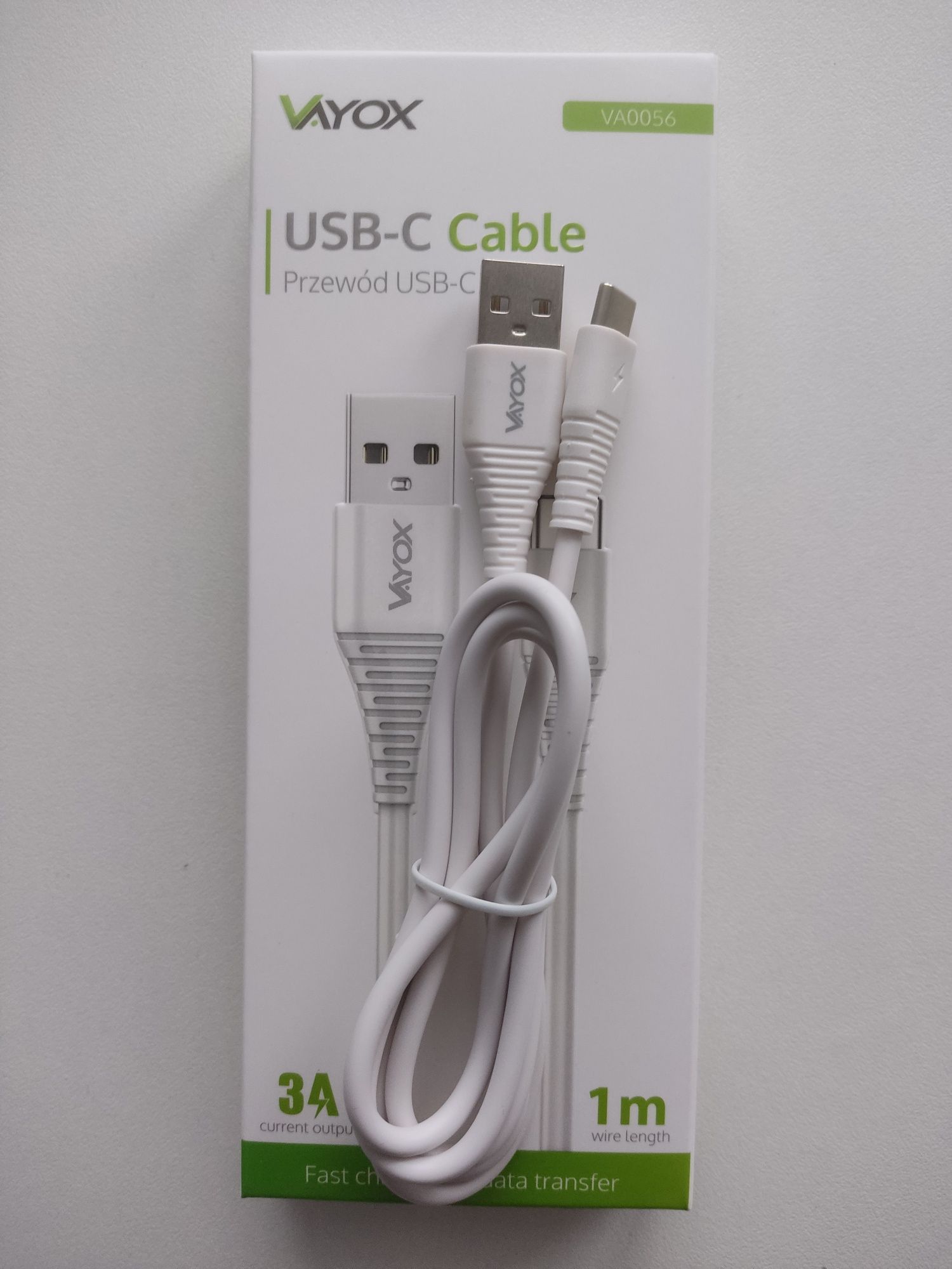 NOWY solidny kabel USB-USB C Quick Charge 3.0 100 cm transfer 480 MB/S
