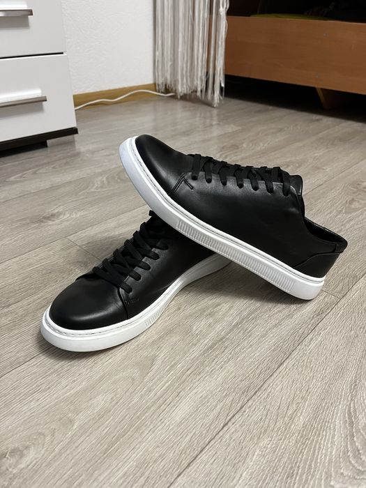 Кеди чоловічі з білою подошвою натуральна шкіра